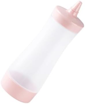 CIYODO 2 Pcs Reusable Condiment Squeeze Bottles Pink
