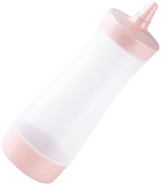 COLLBATH Reusable Pink Condiment Squeeze Bottles 2 Pcs