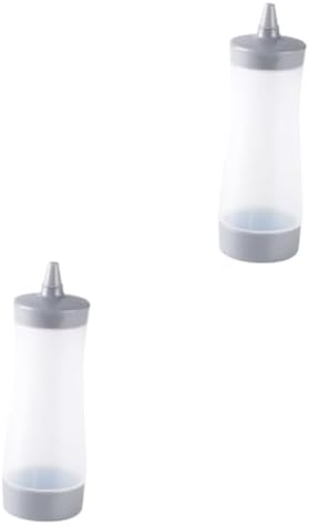 STOBAZA 2pcs Reusable Clear Condiment Bottles