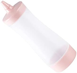 CIYODO 2 Pcs Reusable Condiment Squeeze Bottles Pink