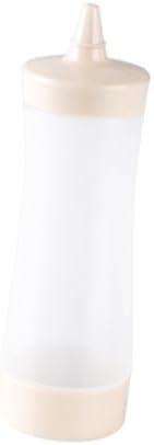 3 Pcs Reusable Salad Dressing Squeeze Bottles Beige