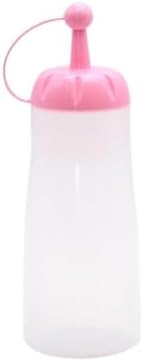KLEYE 5 Pack Squeeze Bottles for Sauces - Pink 440ml