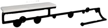 GRFIT Wall Coat Rack Black Metal Hooks for Hats Coats Towels