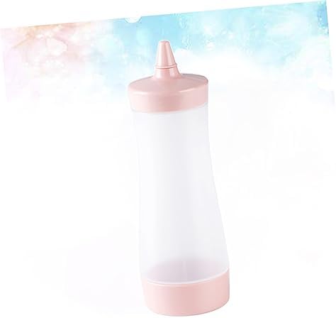 HOLIDYOYO 6 Pcs Reusable Condiment Squeeze Bottles with Lids - Pink