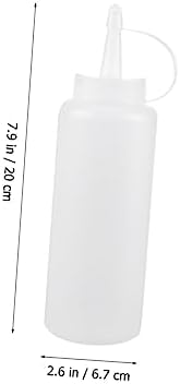 HOLIDYOYO 2pcs White Condiment Squeeze Bottles