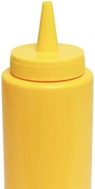 TrueCraftware 12-Pack Squeeze Condiment Bottles 8 oz Yellow