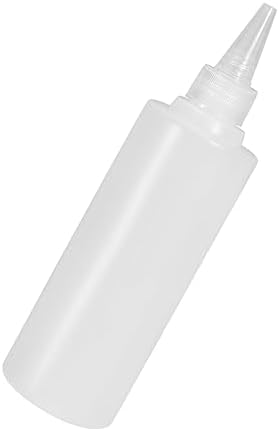 6 Pack 250ml Pointed Mouth Squeeze Bottles for Condiment Use