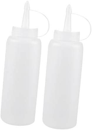 HOLIDYOYO 2pcs White Condiment Squeeze Bottles