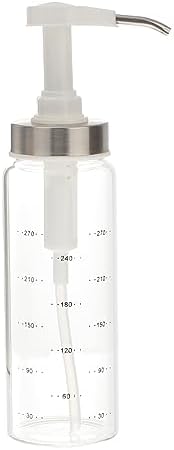 CIYODO 300ml Glass Sauce Press Bottle with Spring Lid