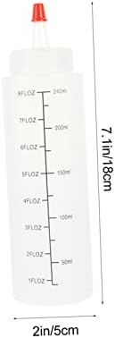 MAGICLULU 10pcs Condiment Squeeze Bottles with Measuring Scale