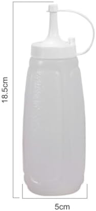 KLEYE Squeeze Bottles Set Of 5 Brown Plastic Condiment Bottles With Lid