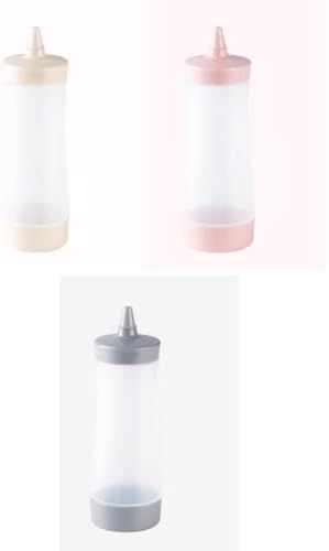 HOLIDYOYO 2 Pcs Reusable Pink Sauce Squeeze Bottles