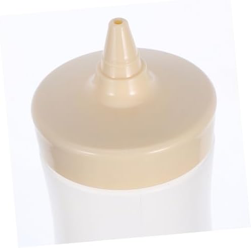 HOLIDYOYO 6-Piece Beige Condiment Squeeze Bottles with Lids