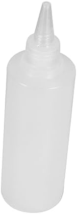 6 Pack 250ml Pointed Mouth Squeeze Bottles for Condiment Use
