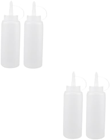 HOLIDYOYO 2pcs White Condiment Squeeze Bottles
