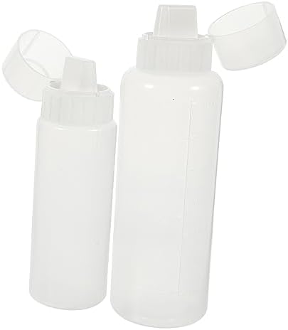 2pcs Squeeze Bottles for Ketchup Mustard Salad Dressings 350ml and 175ml