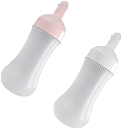 GRIRIW 2 Pack Condiment Squeeze Bottles Leakproof with Scale