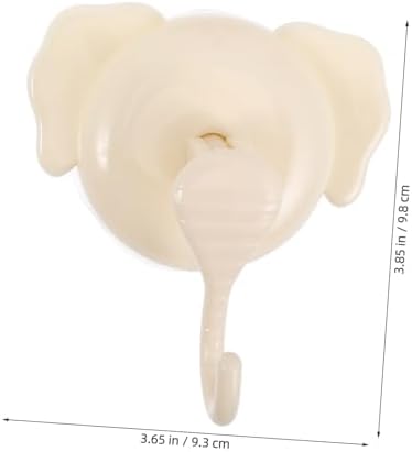 Cabilock Bathroom Suction Cup Hooks 4pcs Elephant Design No Drill