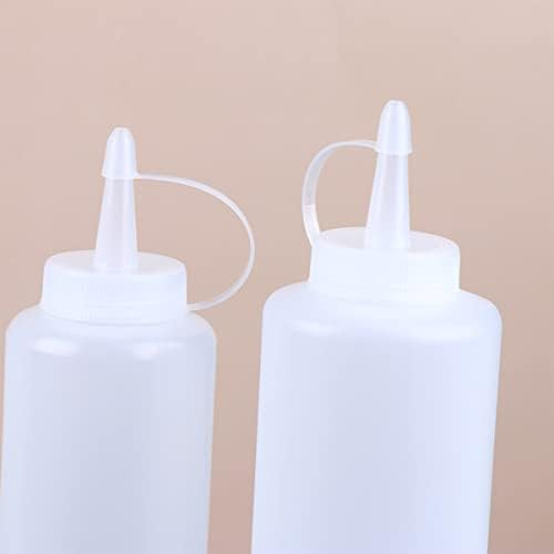 CIYODO 24 oz Condiment Squeeze Bottles 2 Pack Reusable Kitchen Set