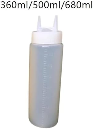 KLEYE 5 Pack Condiment Squeeze Bottles 360ml White 1