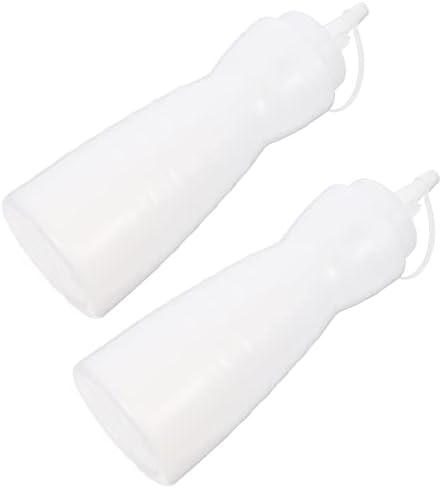 2Pcs Condiment Squeeze Bottle 400ml with Nozzle