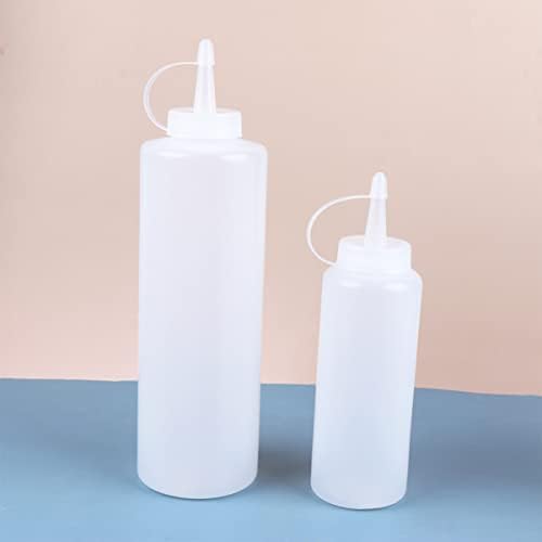 CIYODO 24 oz Condiment Squeeze Bottles 2 Pack Reusable Kitchen Set