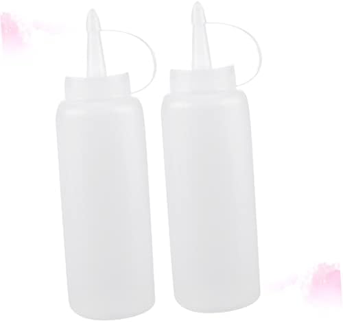 HOLIDYOYO 2pcs White Condiment Squeeze Bottles