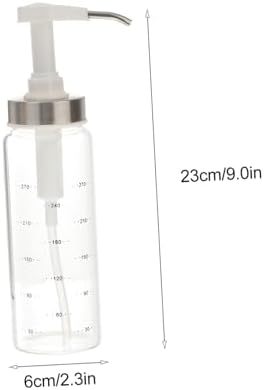 CIYODO 300ml Glass Sauce Press Bottle with Spring Lid