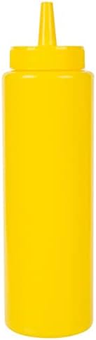 TrueCraftware 12-Pack Squeeze Condiment Bottles 8 oz Yellow