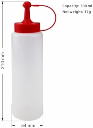 KLEYE 5PCS Red Condiment Squeeze Bottles