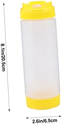 Alipis 20oz Two Headed Squeeze Sauce Bottles Reusable Condiment Dispenser