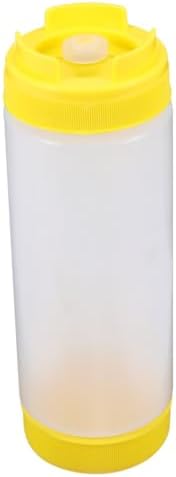 Alipis 20oz Two Headed Squeeze Sauce Bottles Reusable Condiment Dispenser
