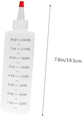 4pcs Plastic Tipped Salad Bottles with Red Lids for Condiments