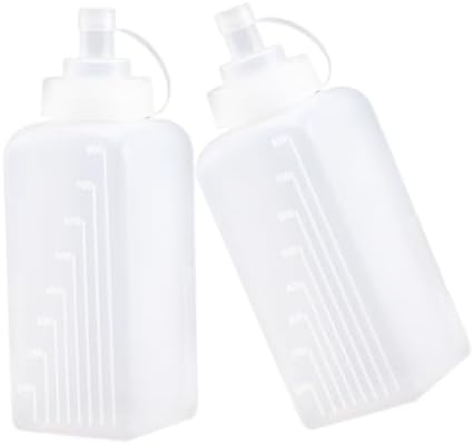 HOLIDYOYO Square Squeeze Bottles for Lunch Box and Salad Use
