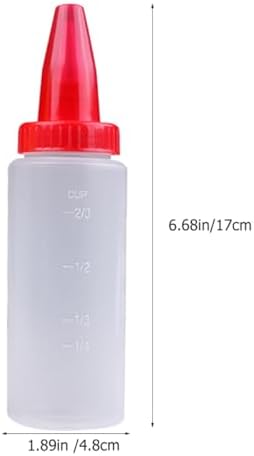 4pcs4 Sets Clear Condiment Squeeze Bottles for Cake Icing Piping