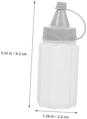 8PCS Reusable PP Condiment Squeeze Bottles 30ml