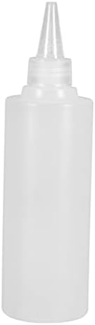6 Pack 250ml Squeeze Bottles with Pointed Tips