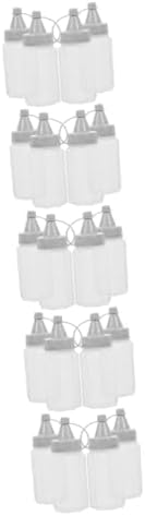 NAMOARLY 20 Pcs Dark Grey PP Condiment Squeeze Bottles