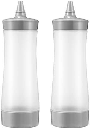 Hemoton 2pcs Clear Condiment Squeeze Bottles