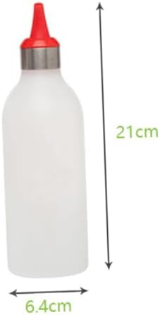 HOLIDYOYO Red 450ml Condiment Squeeze Bottle with Silicone Head