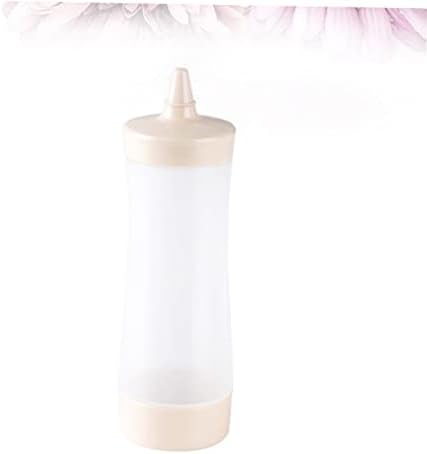 3 Pcs Reusable Salad Dressing Squeeze Bottles Beige