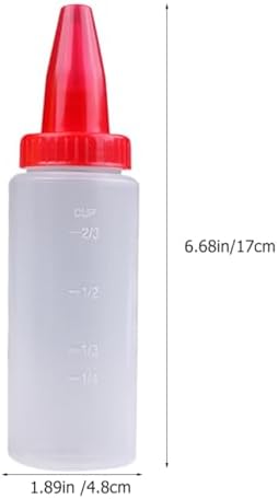 3 Sets Clear Condiment Squeeze Bottles for Cake Decorating