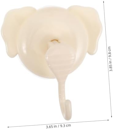 BUGUUYO Removable Suction Cup Hooks 4 Cute Elephant Design