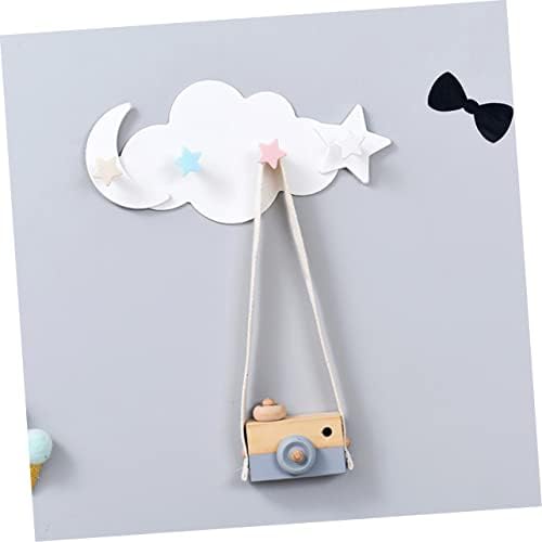 Healifty 2pcs Star Moon Wall Hooks Adhesive