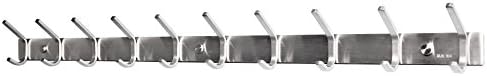 WEBI Wall Mount Coat Rack with 10 Hooks 30 Inch Stainless Steel 304