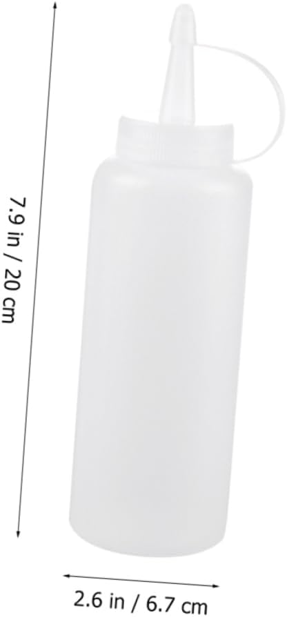 HOLIDYOYO 2pcs White Condiment Squeeze Bottles