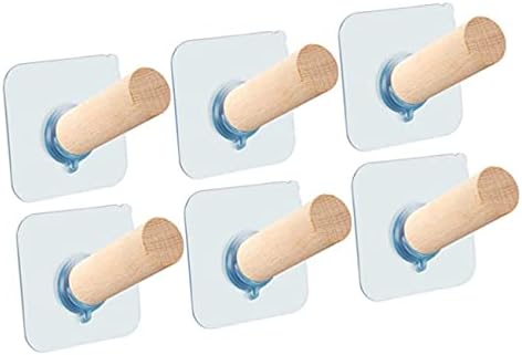 6pcs Heavy Duty Self-Adhesive Coat Hooks for Home Kitchen Storage