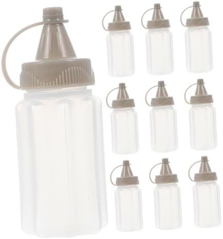 GARVALON 12pcs Leakproof Squeeze Bottles for Salad Dressing and Travel