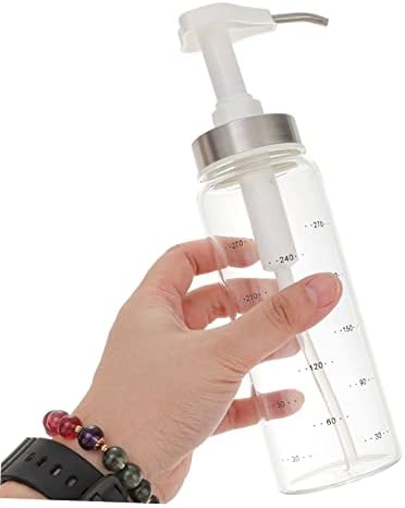 CIYODO 300ml Glass Sauce Press Bottle with Spring Lid