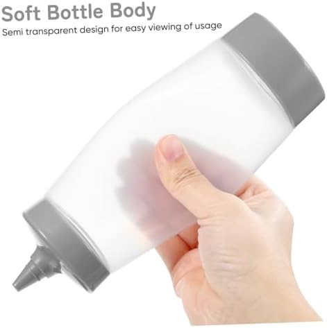 NAMOARLY 4pcs Reusable Squeeze Bottle Set Leakproof Comfortable Grip